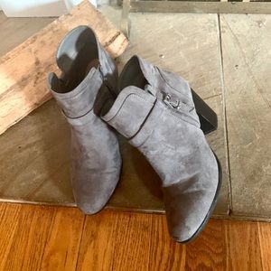 Grey Suede Booties size 10.0